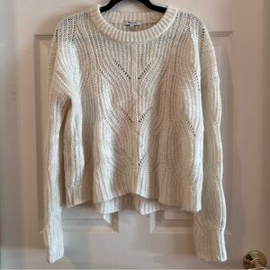Madewell Cream Long Sleeve Knit Sweater